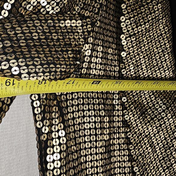 Sparkle & Fade Gold Sequin Jacket Blazer Women's Sz Medium Clubwear Disco Party - Picture 5 of 8